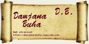 Damjana Buha vizit kartica